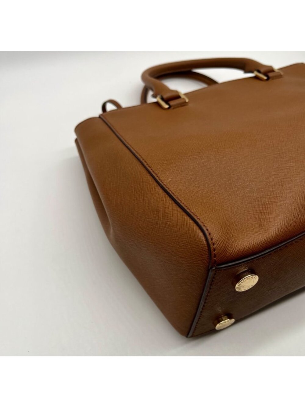 Michael Kors Brown Saffiano Leather Savannah Tote Bag - Picture 10 of 12